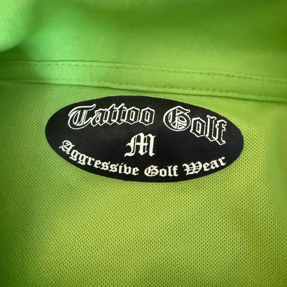 Tattoo Golf Men's Green Polo Shirt NWT - Picture 2 of 9